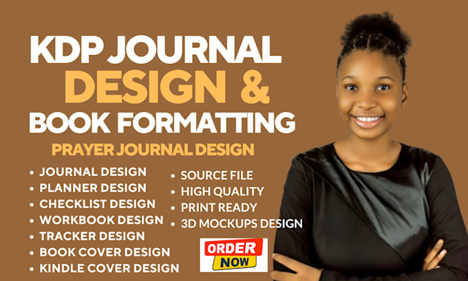 Gig Preview - Design or format your amazon KDP journal or planner in canva