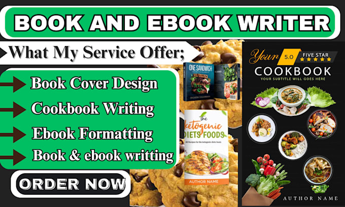 Gig Preview - Be your self help ebook writer, ghostwriter,  fiction nonfiction book, cookbook