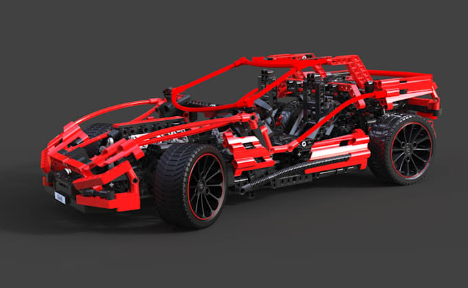 Gig Preview - Create 3d car lego model moc design with manual instruction for lego design car