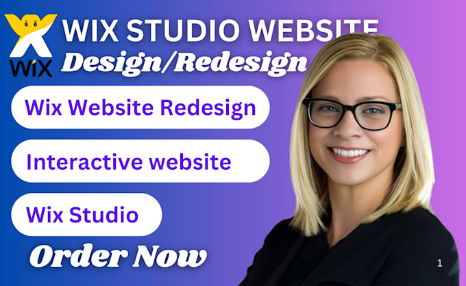 Gig Preview - Do responsive wix website redesign wix studio website interactive wix website