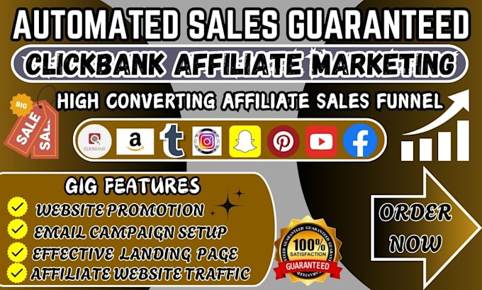 Gig Preview - Create autopilot clickbank affiliate marketing, amazon website sales funnel