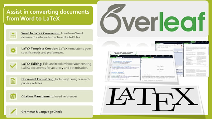 Gig Preview - Help you to design your document in latex overleaf