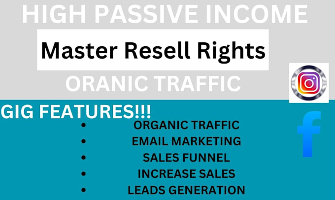 Gig Preview - Do email marketing to promote master resell right course to get passive income