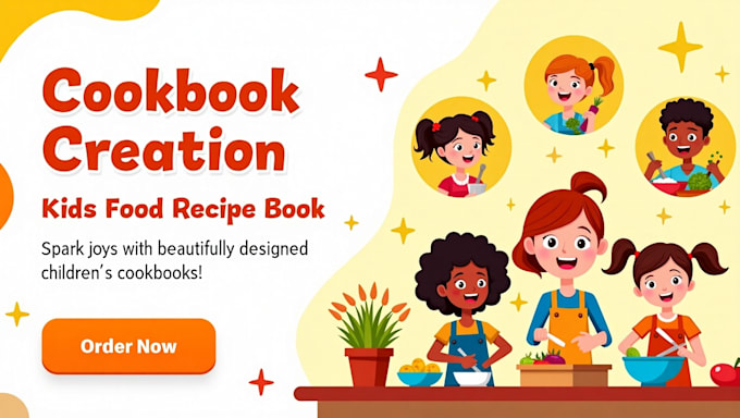 Gig Preview - Book writer kid children ebook cookbook design recipe book cookbook ghost writer