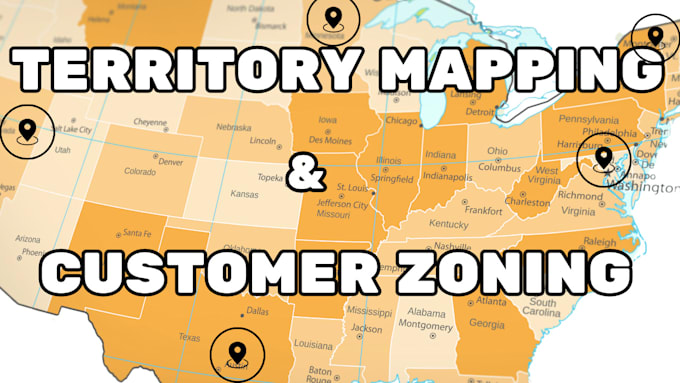 Gig Preview - Create sales territory map using zipcodes and postal codes for business customer