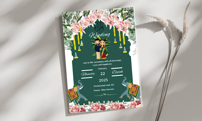 Bestseller - create elegant indian weeding card