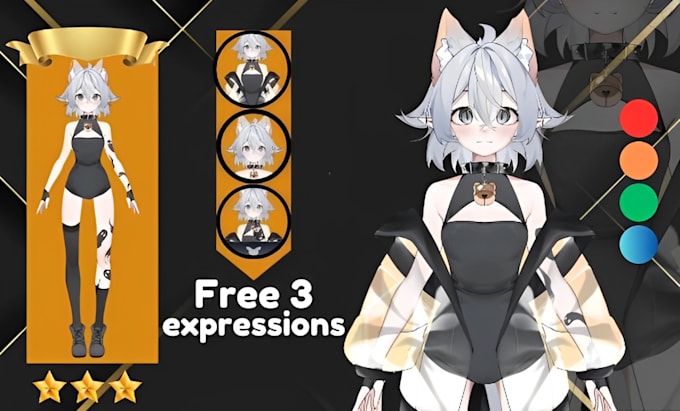 Gig Preview - Design live2d vtuber model, anime vtuber avatar, vtuber commission for streaming