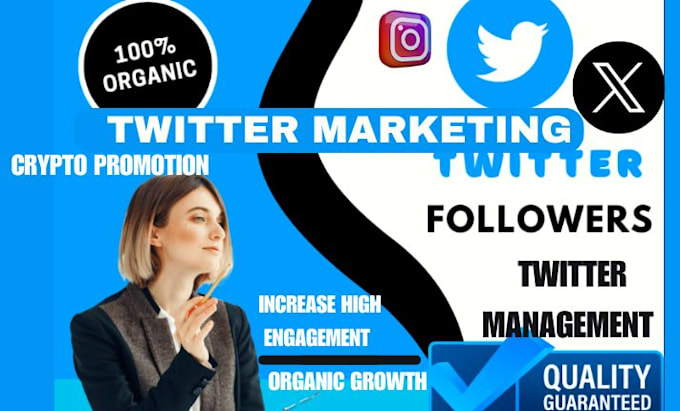 Gig Preview - Super fast do twitter growth, crypto marketing organic followers and engagement