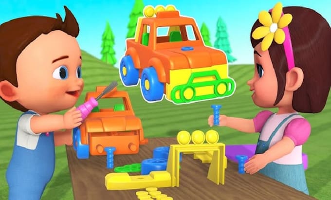 Gig Preview - Create engaging 3d animation for kids learning, nursery rhymes