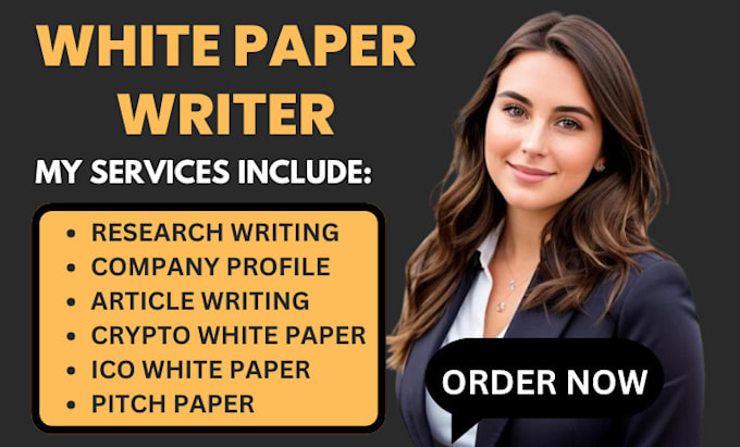 Bestseller - write white paper, pitch deck, article, nft, crypto white paper, company profile