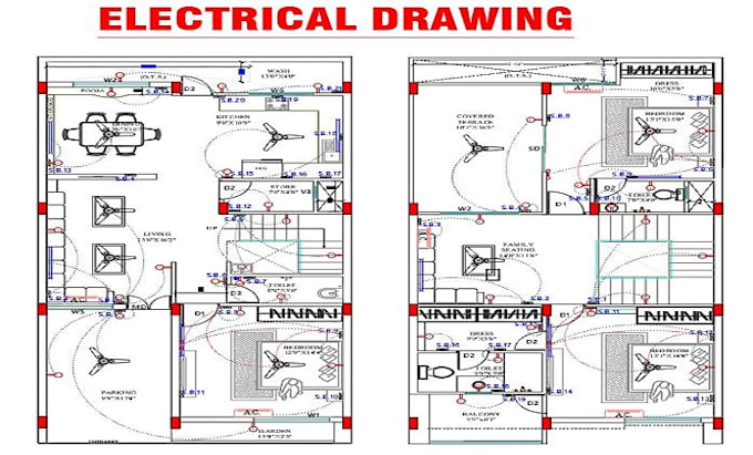 Gig Preview - Draw architectural mep drawing, electrical drawings, plumbing, hvac drawing