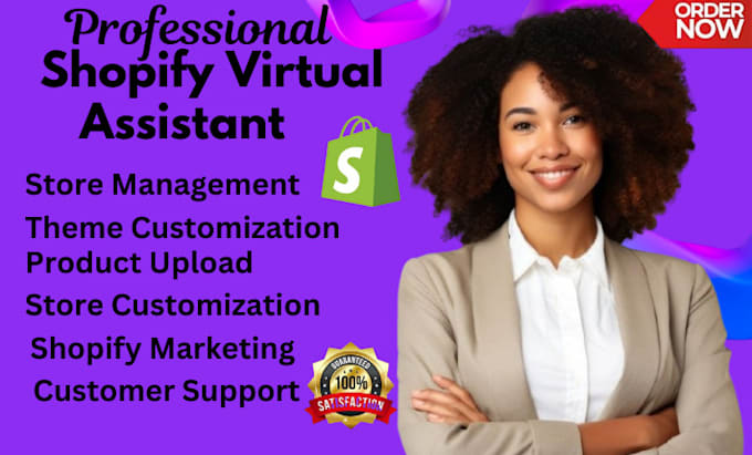 Gig Preview - Be your shopify virtual assistant or shopify store manager