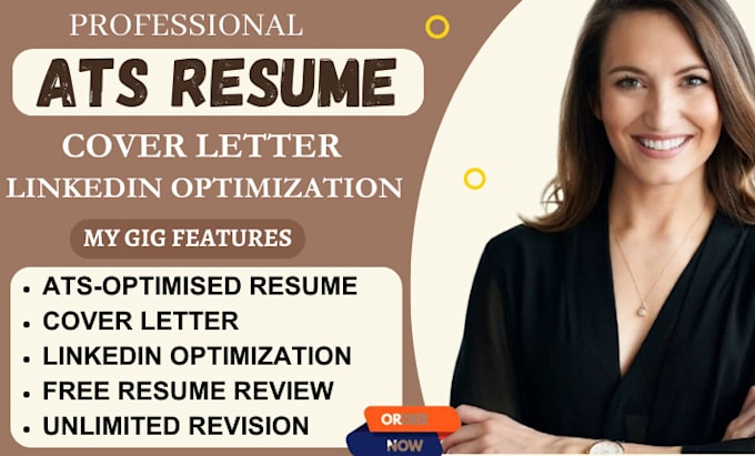 Gig Preview - Write, edit and revamp your resume, cv, cover letter and linkedin optimization