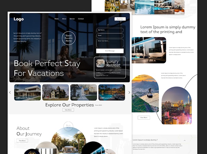 Gig Preview - Build a custom modern direct booking website for vacation rentals