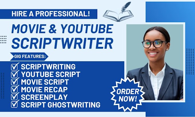 Gig Preview - Write your movie script screenplay script writing as a movie script ghostwriter