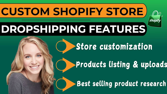 Gig Preview - Build a custom shopify website development redesign shopify customization clone