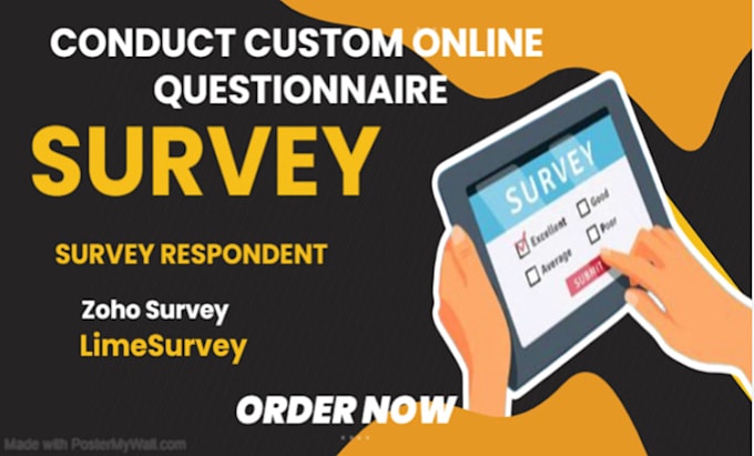 Bestseller - conduct custom online questionnaire limesurvey, zoho survey with respondent