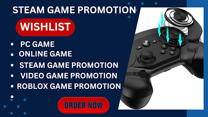 Gig Preview - Improve your steam game wishlists, steam game promotion, game marketing