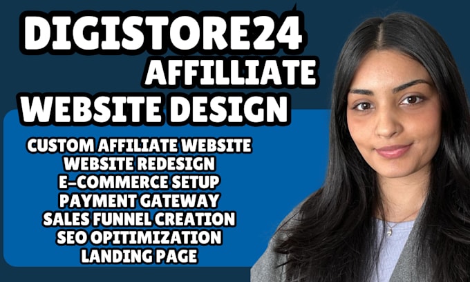 Gig Preview - Digistore24 website click bank website affiliate  website redesign sales funnel