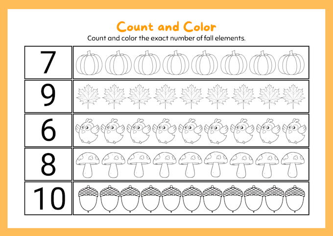 Gig Preview - Create custom  math worksheets book cover design for kids