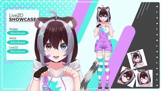 Gig Preview - Create vtuber model, vtuber design, 2d pet vtuber, live 2d, facerig, 2d vtuber