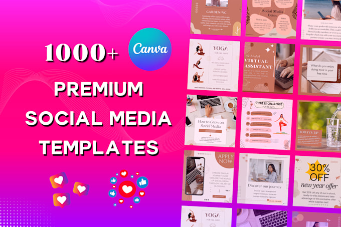 Gig Preview - Create custom canva templates for your social media posts