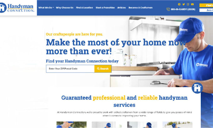 Gig Preview - Create laundry website, handyman electrician, plumbing, hvac roofing website