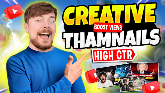 Gig Preview - Design pro and attractive youtube thumbnail