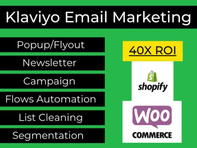 Gig Preview - Audit, setup, manage ecommerce email marketing flows in klaviyo, email templates