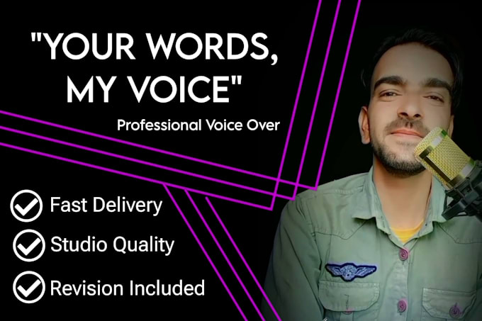 Gig Preview - Professional hindi urdu voice over for your projects