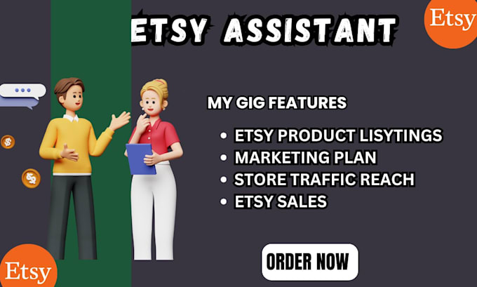 Gig Preview - Do etsy virtual assistant for your etsy store management