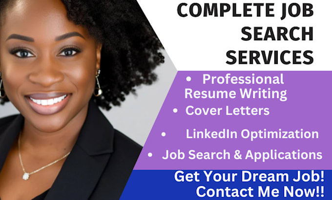 Gig Preview - Do job search, job hunting, job listing, resume writing, linkedin optimization