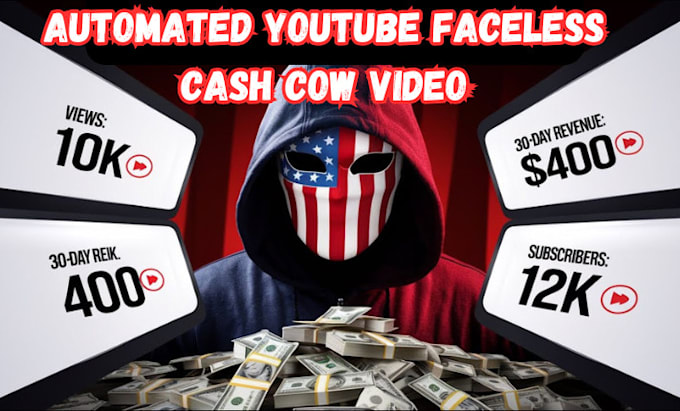 Gig Preview - Youtube automation, automated cash cow, automated channel, automated video