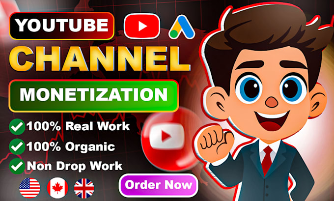 Gig Preview - Do super fast organic youtube channel promotion for monetization