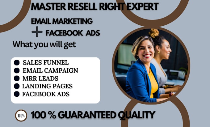 Gig Preview - Boost master resell rights courses with facebook ads, stan store sales funnel fb