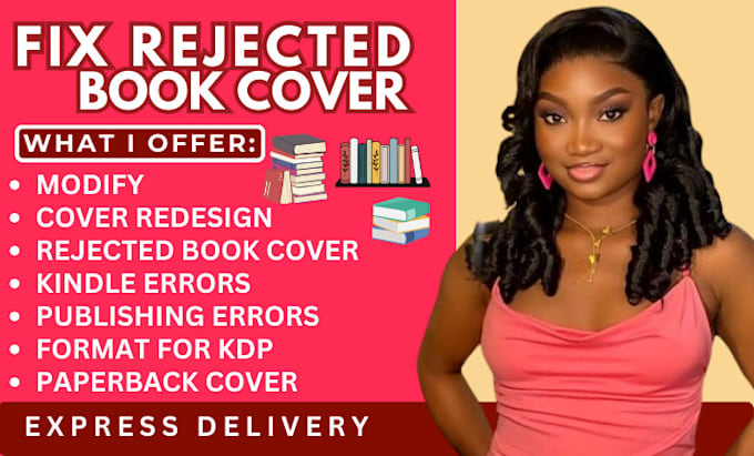 Bestseller - fix error on book cover design, resize book cover, paperback cover and kindle