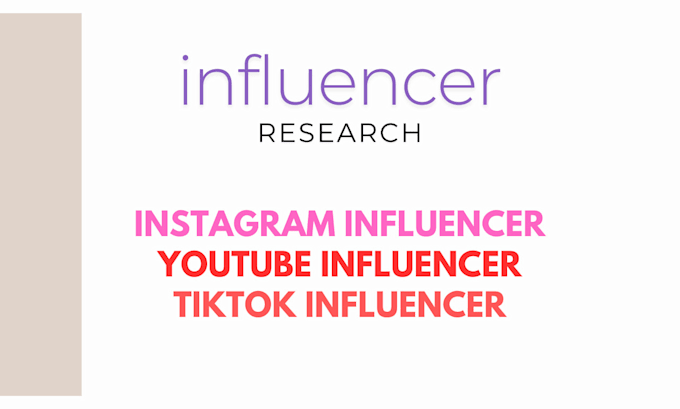 Gig Preview - Do influencer research for your brand