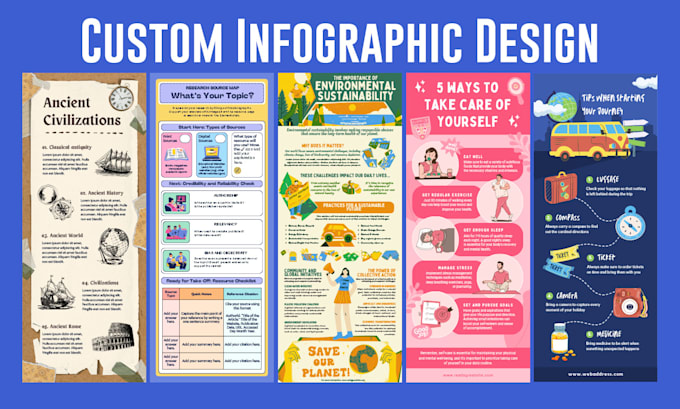 Gig Preview - Create creative, and captivating visuals infographic