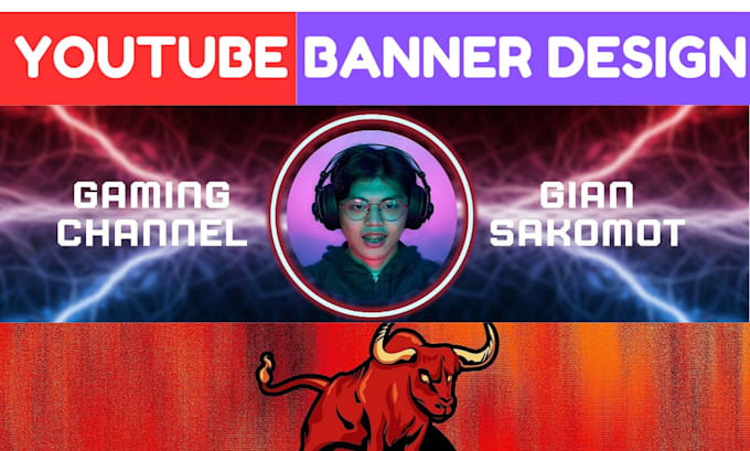 Bestseller - design a modern youtube channel banner and logo