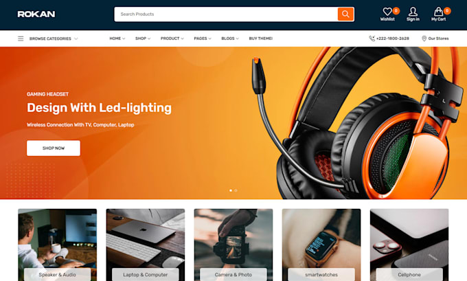 Gig Preview - Shopify website design, redesign, and dropshipping store setup for ecommerce