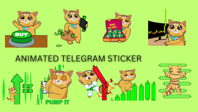 Gig Preview - Do telegram animated sticker for crypto meme project, emoji, telegram sticker