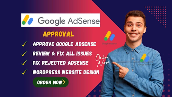 Gig Preview - Guarantee adsense approval, fix rejected google adsense domain go0gle adwords