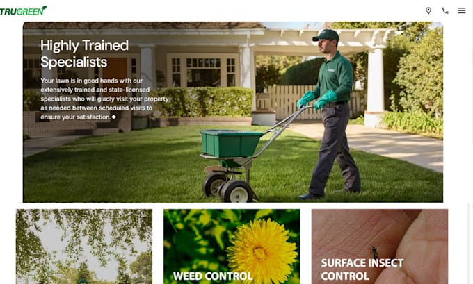 Gig Preview - Design lawn care website landscaping website flower planting mowing website