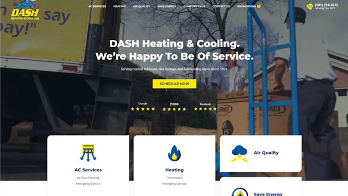 Gig Preview - Build hvac, construction website, roofing, plumbing, handy man website