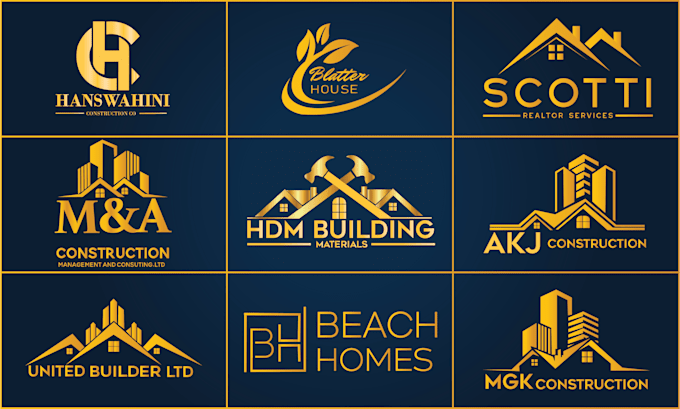 Gig Preview - Design minimalist,construction,real estate,roofing,mortgage,plumbing,house logo