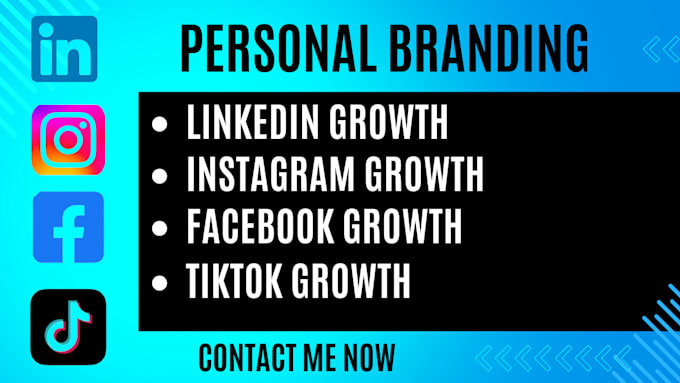 Gig Preview - Grow your personal brand on linkedin, tiktok, instagram and facebook