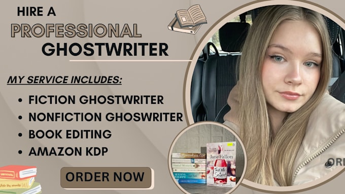 Gig Preview - Be your professional fiction and nonfiction ebook ghostwriter amazon KDP