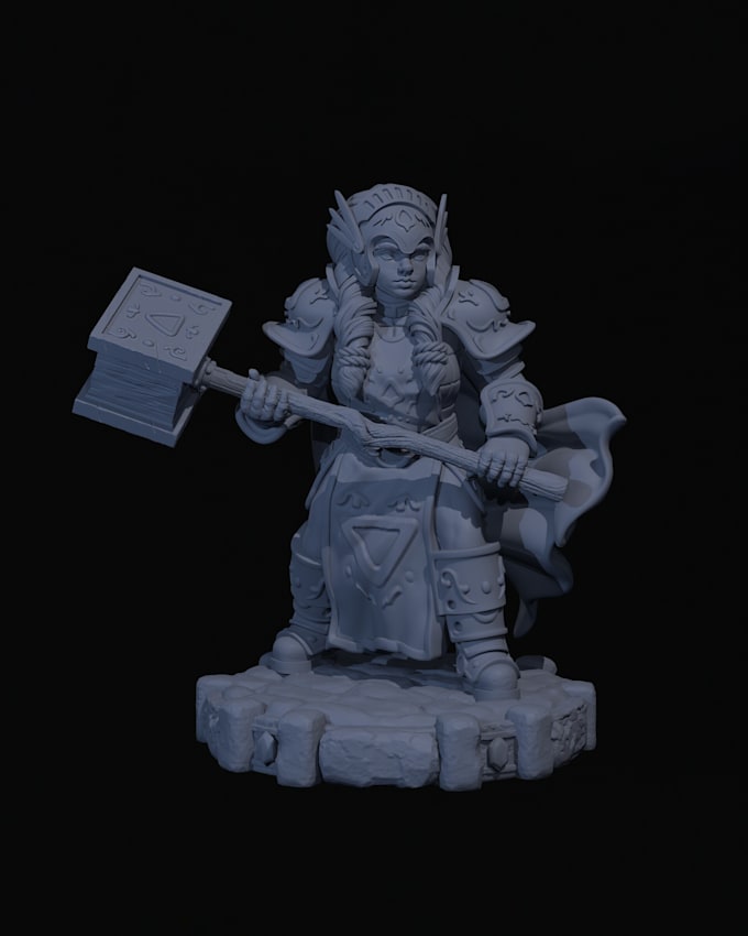 Gig Preview - Design 3d tabletop,figure 3d print,3d miniature,3d action pose, zbrush creature