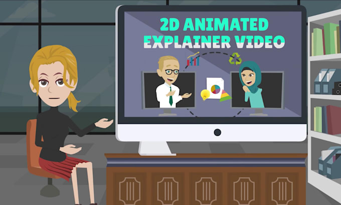 Gig Preview - Make an engaging 2d animated explainer video or motion graphics ads