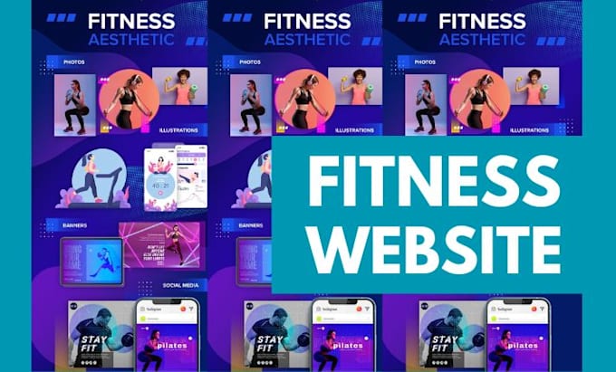 Gig Preview - Create and build an eye catchy health and fitness workout wordpress  wix website